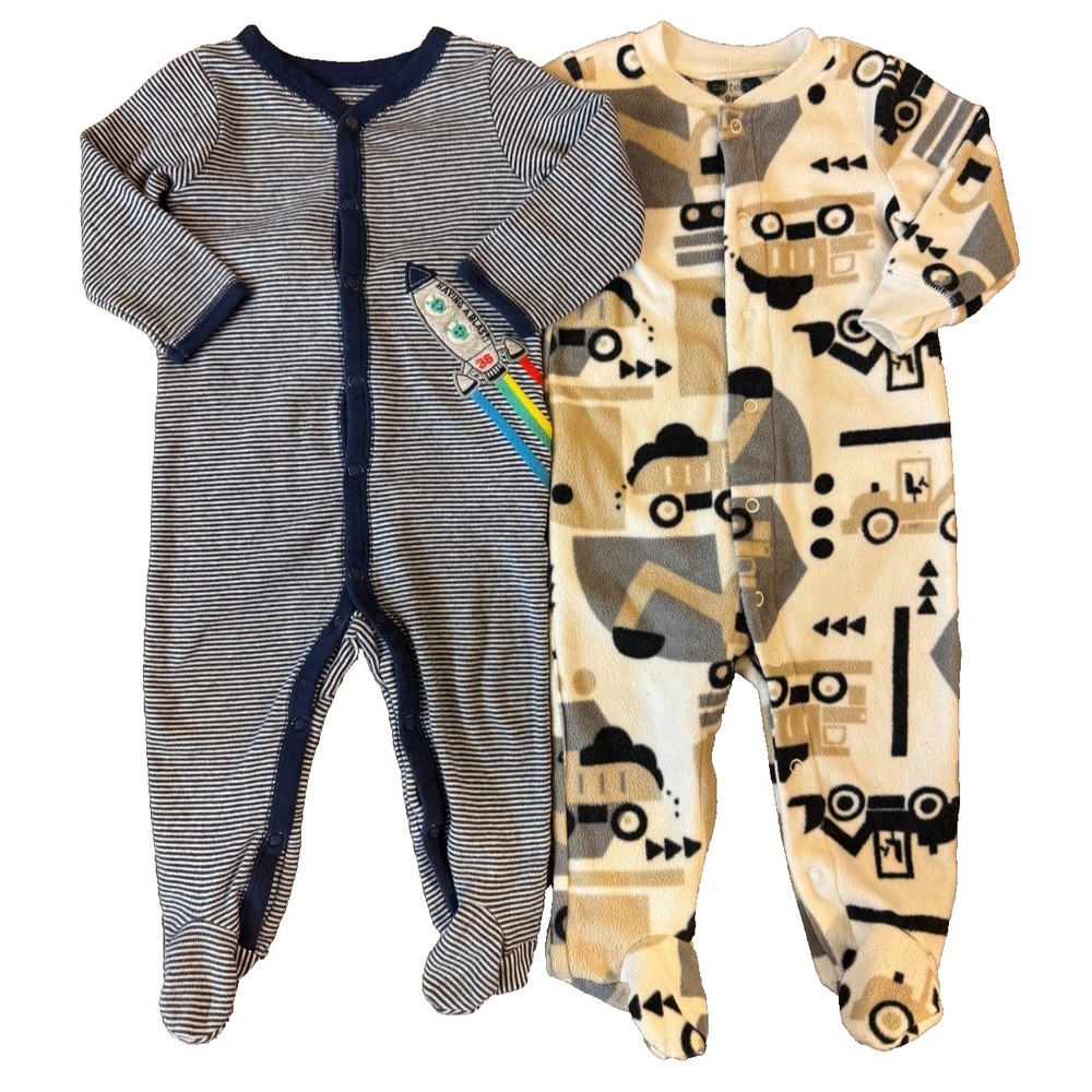 Carters Baby Boy 6 Months Footed Sleepers Pajamas Outfits Clothes Lot Rocket